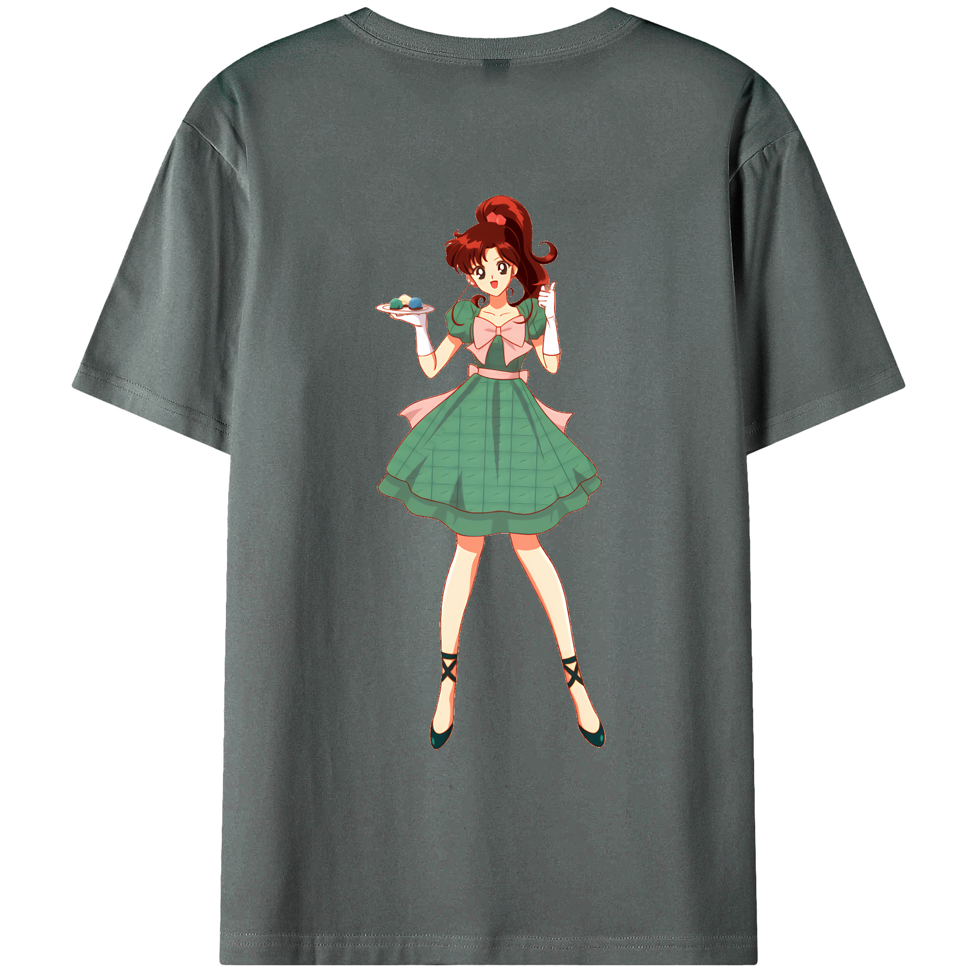 （画像用） 美少女戦士セーラームーン 木野 まこと きの まこと Sailor Moon Kino Makoto （セーラージュピター；Sailor Jupiter） 綿100％ メンズ半袖Tシャツ（バックプリント） 通気性